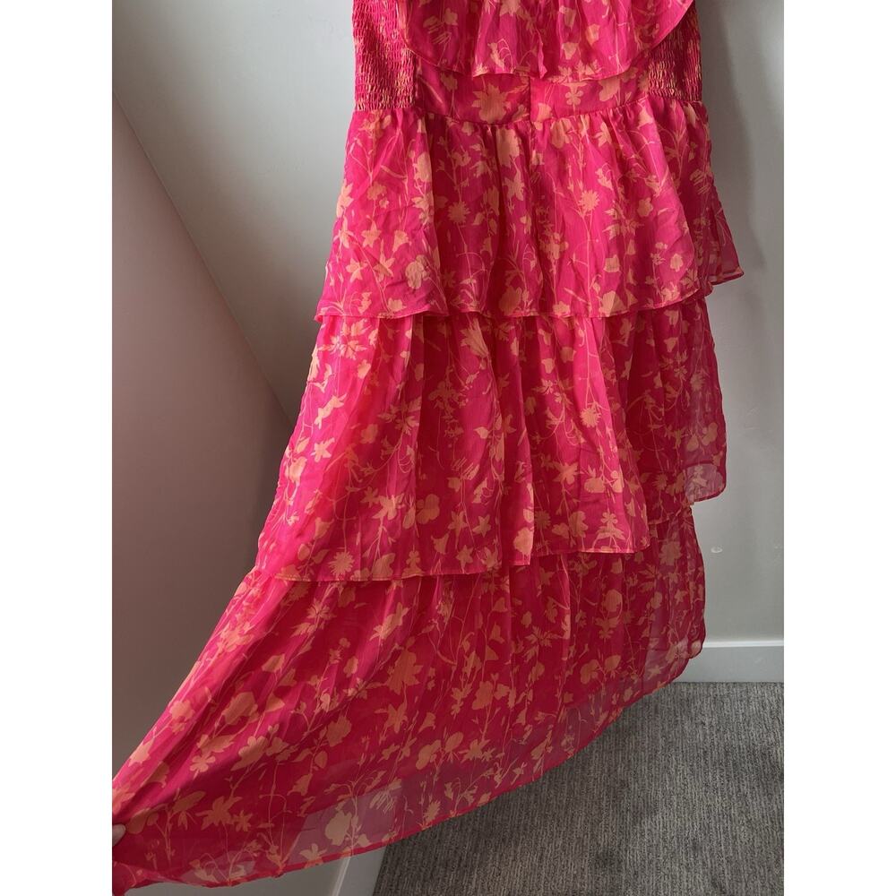Amanda Uprichard Venezia Midi Teared Dress Floral Romantic, Size XL MSRP $268 - Picture 9 of 11